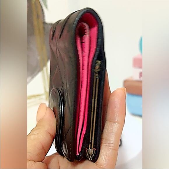 Chanel Cambon Calfskin Bifold Wallet in Black with Clasp - Picture 6 of 15